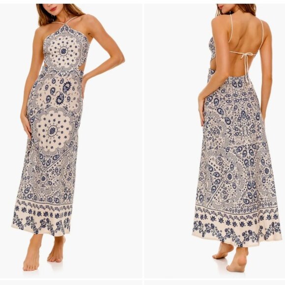 Agua Bendita Dresses & Skirts - Agua Bendita Indira Atma Dress in Multicolor cutout paisley maxi vacation floral